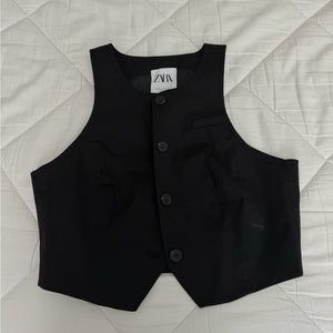 Zara black vest